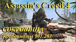 Assassins Creed 4 Поиск сокровищ Координаты 901263 ПтитКаверн пещера контрабандистов [upl. by Allerus]