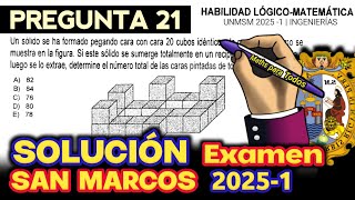 Solución Pregunta 21 Examen Admisión UNMSM 20251 unmsm solucionario examensanmarcos matemática [upl. by Izak]