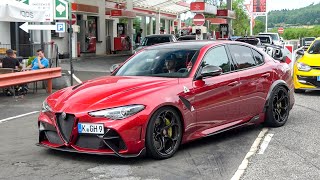 Alfa Romeo Giulia GTAm  Acceleration SOUND at the Nurburgring [upl. by Alboran]