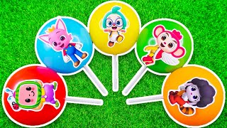 Satisfying video Some Lots of BIG Candy Shop lollipops  Yummy Candy Baby Shark Hogi Pinkfong Mario [upl. by Gurolinick]