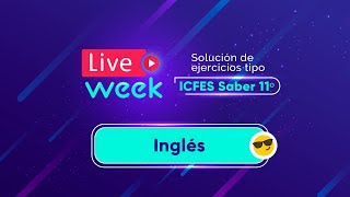 🔴 Solución de ejercicios EN VIVO ICFES SABER 11°INGLÉS [upl. by Magel]