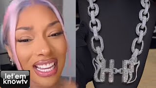 Megan Thee Stallion Award Herself With A New Diamond Chain From Eliantte😤💎💧💦 [upl. by Sufur308]