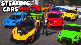 I Stole 100 Cars in GTA 5 RP [upl. by Ahsiemaj620]