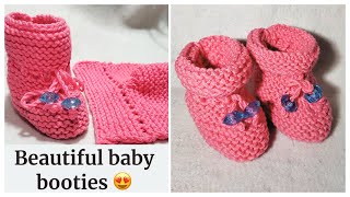 super easy baby booties  how to crochet baby socks  beginners baby shoes [upl. by Runck28]