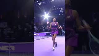 MAMBA MENTALITY ON FULL DISPLAY 🐍👊wtafinalsriyadh wta cocogauff champion [upl. by Perlis]