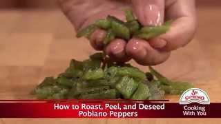 How to Roast Peel and Deseed Poblano Peppers [upl. by Liban844]