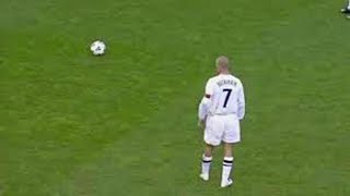 David Beckham goal  England VS Greece 2001 [upl. by Alraep906]