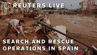 LIVE Search and rescue operations underway after Spain floods [upl. by Neeka126]