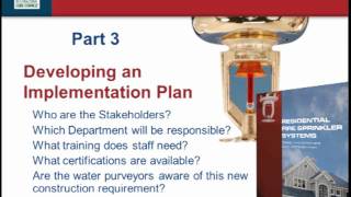 Residential Fire Sprinklers  Tools for Successful Implementation [upl. by Notxam31]