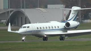 GULFSTREAM G650 N312AT LANDING AT FARNBOROUGHEGLF UK 16112024 [upl. by Mattheus]