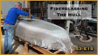 Tips Revealed  Fiberglassing a Boat Hull S3E15 [upl. by Iviv]