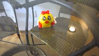 Vintage Ms Pacman Inky in her mouth Wind Up Toy [upl. by Anivad500]