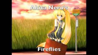 Akita Neru Sings Fireflies  VocaloidUTAU [upl. by Grobe990]