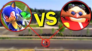 Drone Catches SONICEXE vs DR EGGMAN From SONIC IN REAL LIFE SONIC CHAOS EMERALDS IN REAL LIFE [upl. by Aerised]