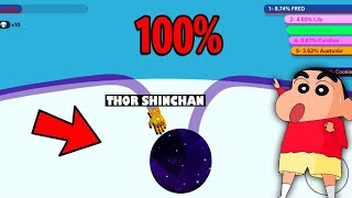 SHINCHAN amp FRANKLIN playing PAPERIO 2 First Time HINDI  Shinchan funny gameplay Pinchan Franklin [upl. by Natsuj]