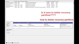 how to delete recovery partition in windows 10 87 [upl. by Aroled46]