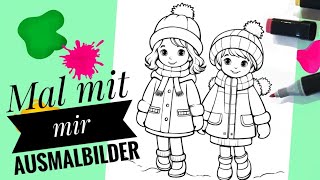 Kinder im Winter ausmalen [upl. by Allis592]