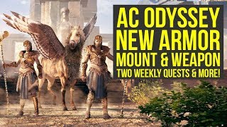 Assassins Creed Odyssey Sphinx Armor New Best Mount Weapon amp More AC Odyssey Sphinx Pack [upl. by Hills711]