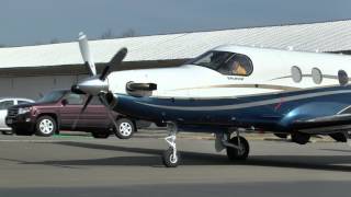 Pilatus N37HL landing start up amp departure at KHWY on 31013 [upl. by Ennayhs]