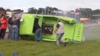 Little Green Wagon drag racer crashed in Drachten 19062009 [upl. by Inahs626]