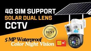 4G SIM Support Solar Dual Lens IP Camera in Bangladesh  Best CCTV [upl. by Shina511]