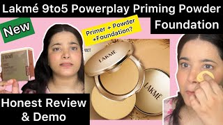 Lakmé 9to5 Powerplay Priming Powder Foundation Review How to use se lakme priming powder foundation [upl. by Eniala888]