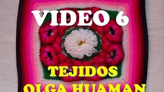 VIDEO 6 Cuadrado o muestra PENSAMIENTO a crochet para colchas y cojines paso a paso [upl. by Migeon]