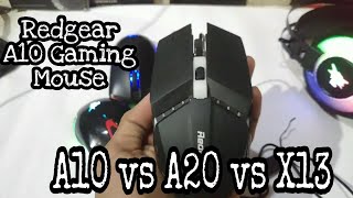 Redgear A10 Gaming Mouse Review A10 vs A20 vs X13 Pro  Best Gaming mouse under ₹1500 [upl. by Refanej]