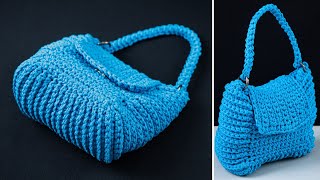 Trendy crochet bag tutorial for beginners [upl. by Molini303]