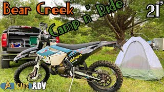 Bear Creek Camp n Ride  Hancock NY TSE 250r [upl. by Aisatan]