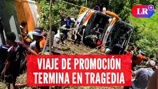 Despiste de BUS que transportaba PROMOCIÓN ESCOLAR deja 7 FALLECIDOS y múltiples heridos  LR [upl. by Oneal]