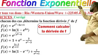 Dérivée fct°Exponentielleexpxcodes et secrets [upl. by Revkah]