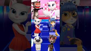 Talking Tom 🆚 Talking Angela 🆚 Talking Tom Exe 🆚 Talking Angela Exe ▶️ Coffin Dance  Tiles Hop [upl. by Annawik212]