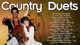 Conway Twitty Loretta Lynn Greatest Hits  Best Classic Country Great Duets Male and Female Singers [upl. by Sapers]