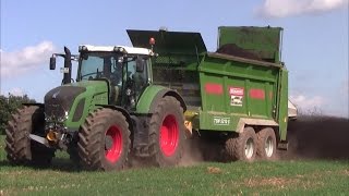 Fendt 927 mit Bergmann TSW 5210 S am Kompost streuen HD [upl. by Ilise749]