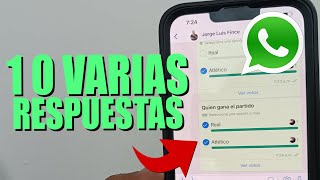 Cómo permitir una o varias respuestas en encuestas de WhatsApp [upl. by Klarika397]