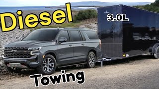 LM2 30L Duramax Diesel GMC Yukon XL Towing Test amp Review  Towing A Cargo Trailer Hows The MPG [upl. by Lakym]