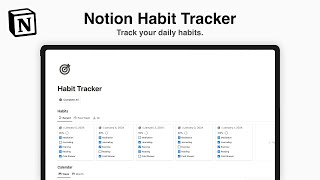 Notion Habit Tracker Build Healthy Habits and Transform Your Life [upl. by Efthim233]