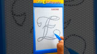 How to write the letter E✍️ Calligraphy alphabets👌 shorts shortvideo aajkiraat [upl. by Hiasi]