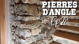 Ep28  REMONTAGE DU MUR et CHAINAGE PIERRES  La Grange en Rénovation [upl. by Nwhas]