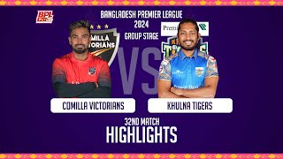 Comilla Victorians vs Khulna Tigers  Highlights  32nd Match  Season 10  BPL 2024 [upl. by Ralf]