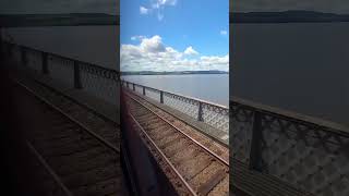 SPED UP Crossing the Tay rail bridge on an LNER Azuma shorts train trainjourney class800 [upl. by Spanjian]