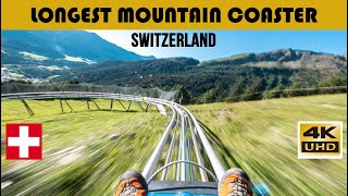 Longest Mountain Coaster in Switzerland  4K Video [upl. by Munson]