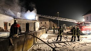 Brand in Wohnhaus in Aislingen im Kreis DillingenDonau [upl. by Volney]