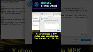 Curso de Electrum bitcoin wallet Multifirma Conectar Wallets shorts [upl. by Orenid]