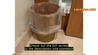 Review Deco 79 CosmoLiving by Cosmopolitan Metal Small Waste Bin with Laser Carved Floral Design 9quot [upl. by Ysle]