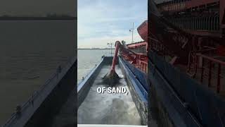 Transporting sand on a ship 🚢😮  🎥 mrtumtum [upl. by Rollie]