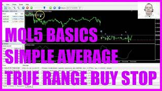 LEARN MQL5 TUTORIAL BASICS  122 SIMPLE AVERAGE TRUE RANGE BUY STOP [upl. by Marjorie]