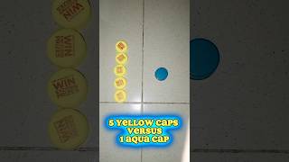 Battle Caps  5 Yellow Caps Vs 1 Aqua Cap  Versus 5vs1 Battle  caps takip battle shorts [upl. by Adnileb173]