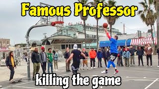 Famous Youtuber Professor is killing the game on the Basketball court in Venice Beach [upl. by Freida]